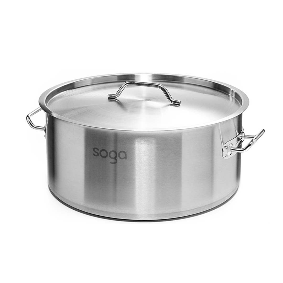 Soga Stock Pot 58 L Top Grade Thick Stainless Steel Stockpot 18/10
