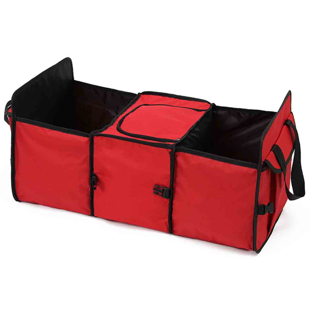 Soga Car Portable Storage Box Waterproof Oxford Cloth Multifunction Organizer Red