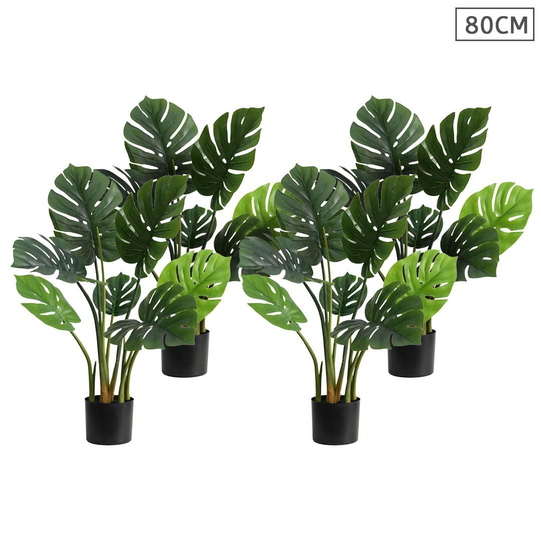 Soga 4 X 80cm Artificial Indoor Potted Turtle Back Fake Decoration Tree Flower Pot Plant