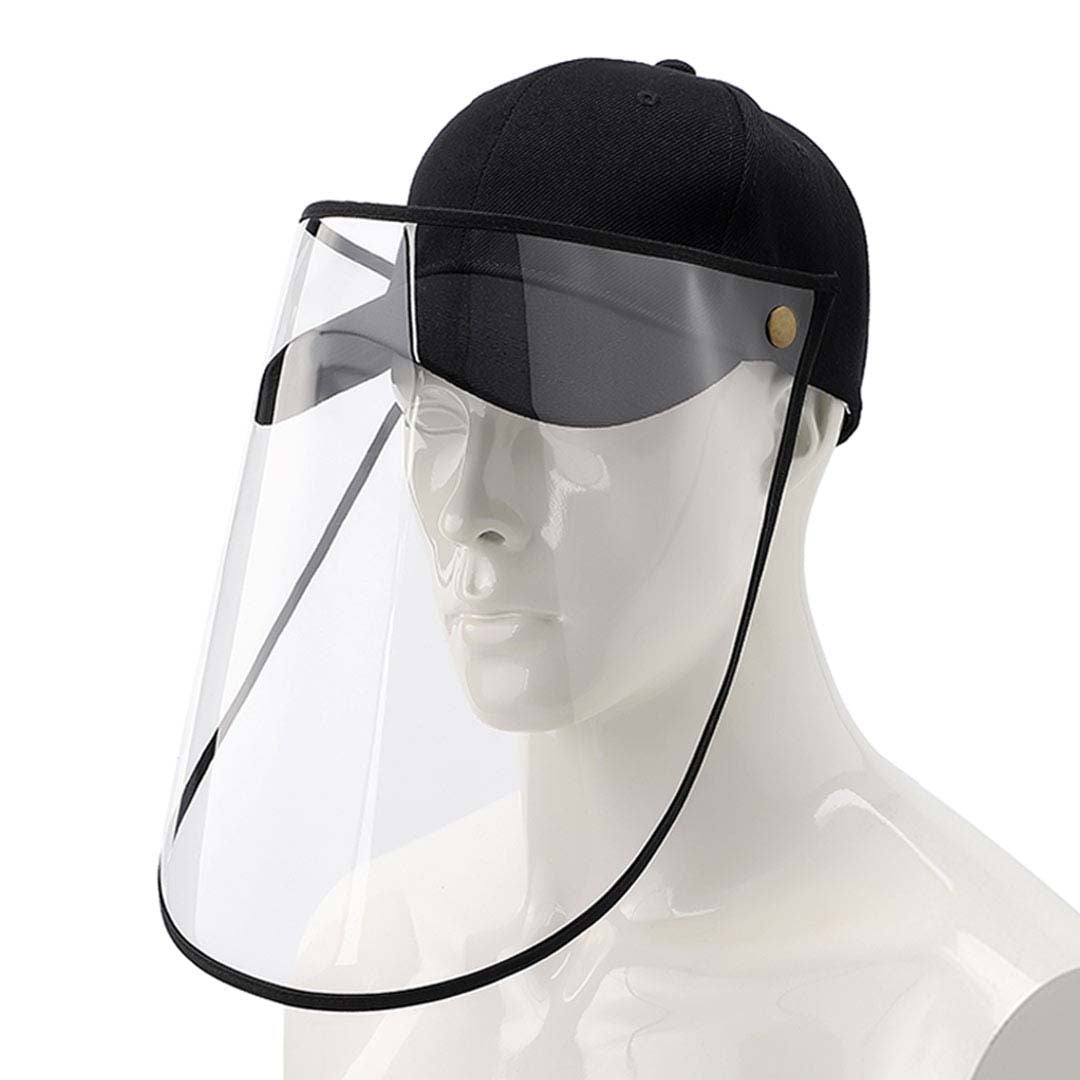 Outdoor Protection Hat Anti Fog Pollution Dust Protective Cap Full Face Hd Shield Cover Adult Black