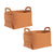 2X Large Coffee Foldable Felt Storage Portable Collapsible Bag Home Office Foldable Organiser with Carry Handles