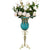 Soga 85cm Blue Glass Tall Floor Vase And 12pcs White Artificial Fake Flower Set