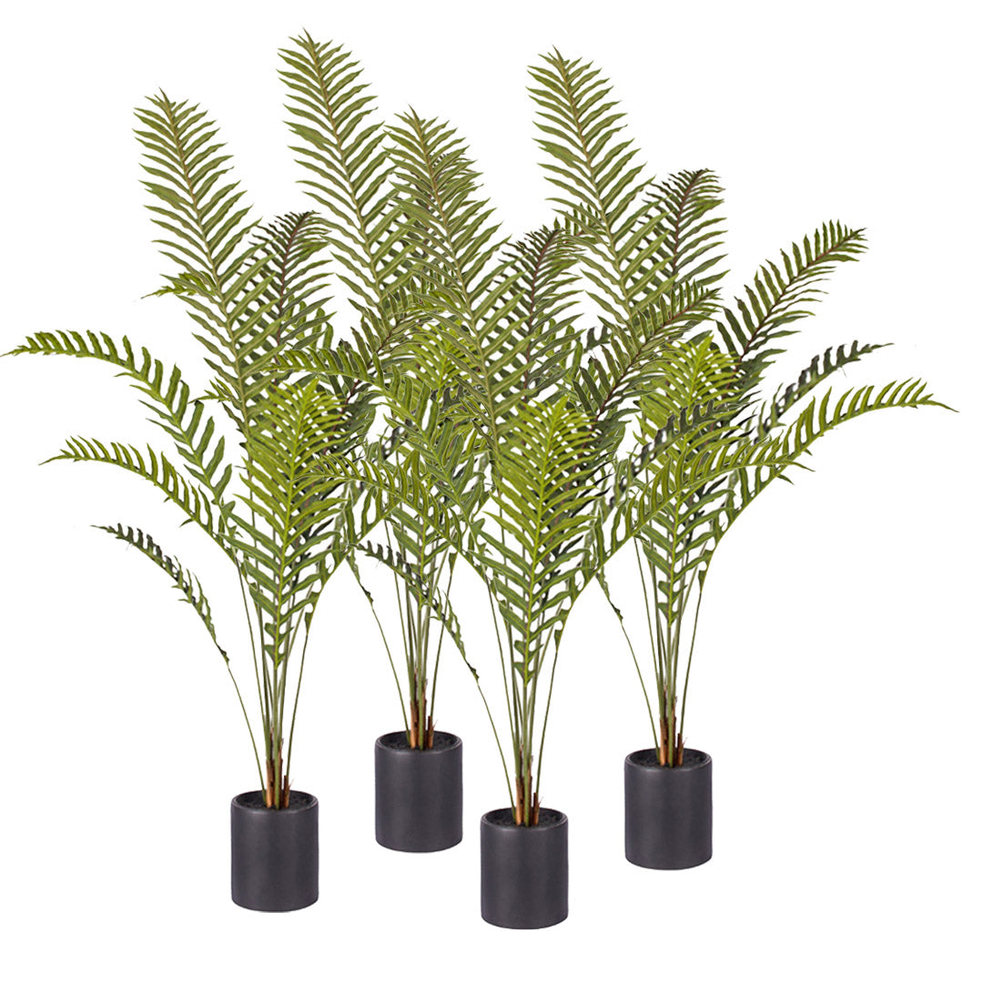 Soga 4 X 160cm Green Artificial Indoor Rogue Areca Palm Tree Fake Tropical Plant Home Office Decor