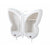 Soga White Butterfly Shape Wall Mounted Makeup Organiser Dustproof Waterproof Bathroom Storage Box Home Decor