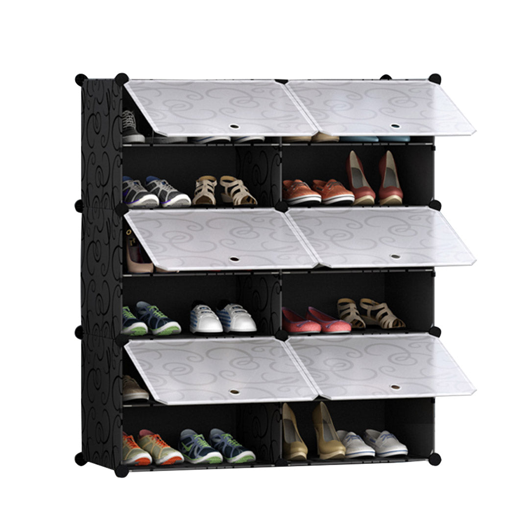Soga 6 Tier 2 Column Shoe Rack Organizer Sneaker Footwear Storage Stackable Stand Cabinet Portable Wardrobe With Cover