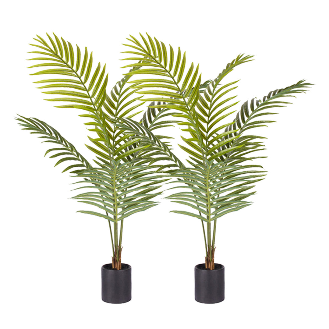 Soga 2 X 120cm Green Artificial Indoor Rogue Areca Palm Tree Fake Tropical Plant Home Office Decor