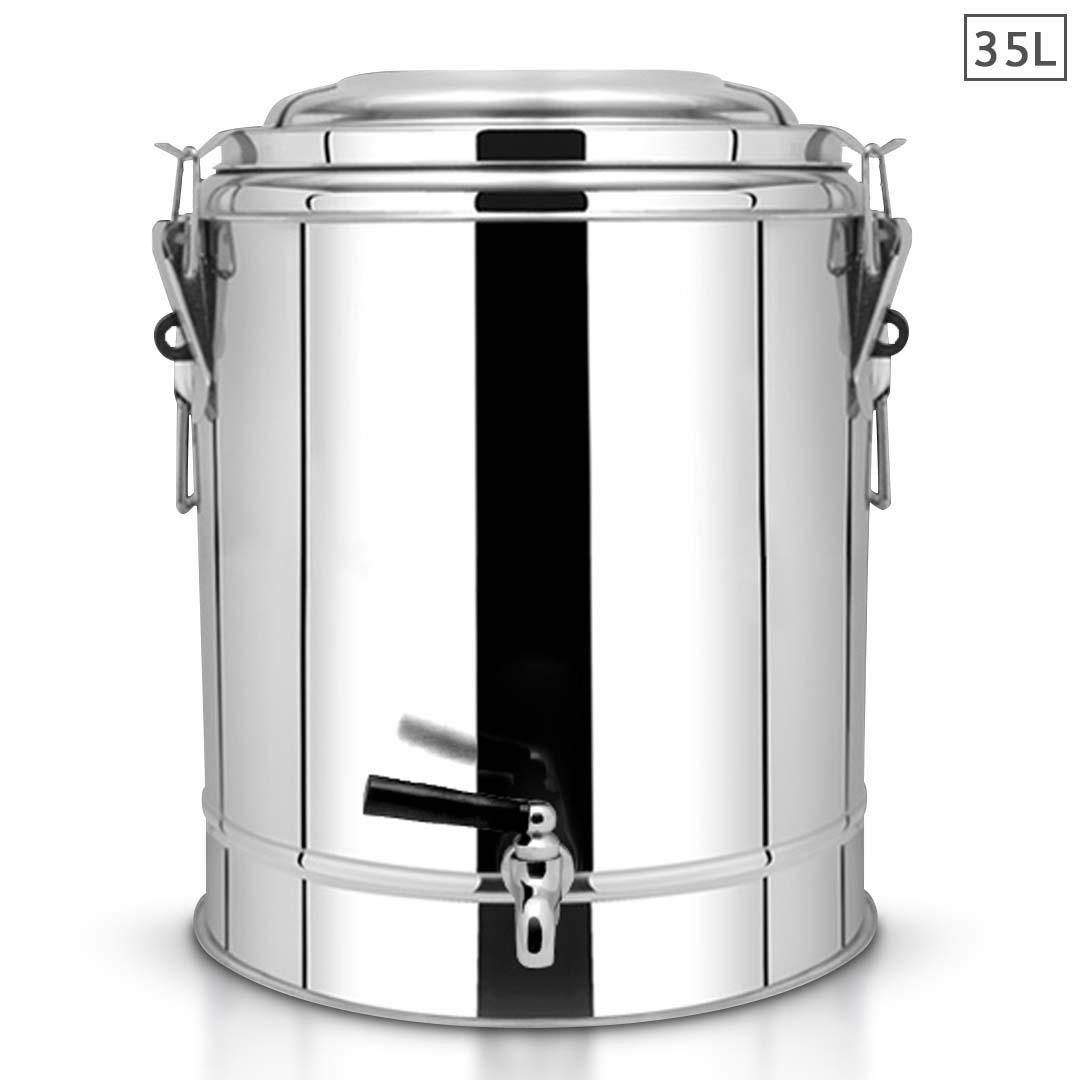 Soga 35 L Stainless Steel Insulated Stock Pot Dispenser Hot & Cold Beverage Container With Tap
