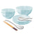 Soga Light Blue Japanese Style Ceramic Dinnerware Crockery Soup Bowl Plate Server Kitchen Home Decor Set Of 5