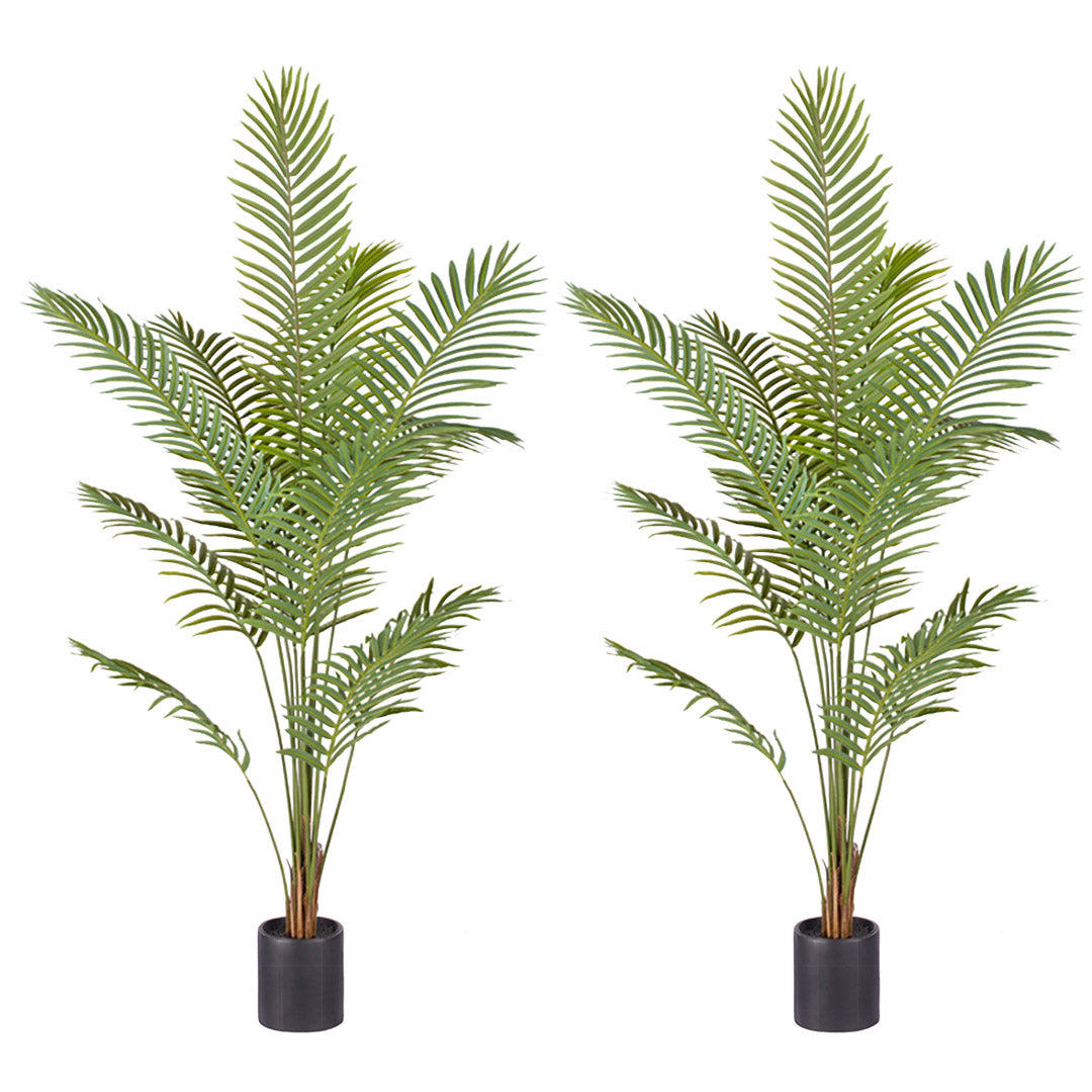 Soga 2 X 210cm Green Artificial Indoor Rogue Areca Palm Tree Fake Tropical Plant Home Office Decor