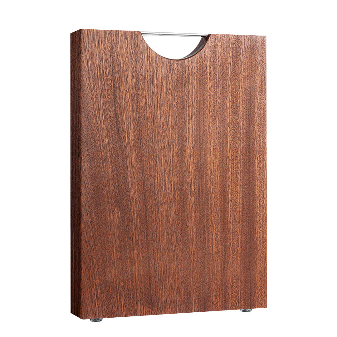 Soga 50cm Rectangular Wooden Ebony Butcher Block Non Slip Chopping Food Serving Tray Charcuterie Board