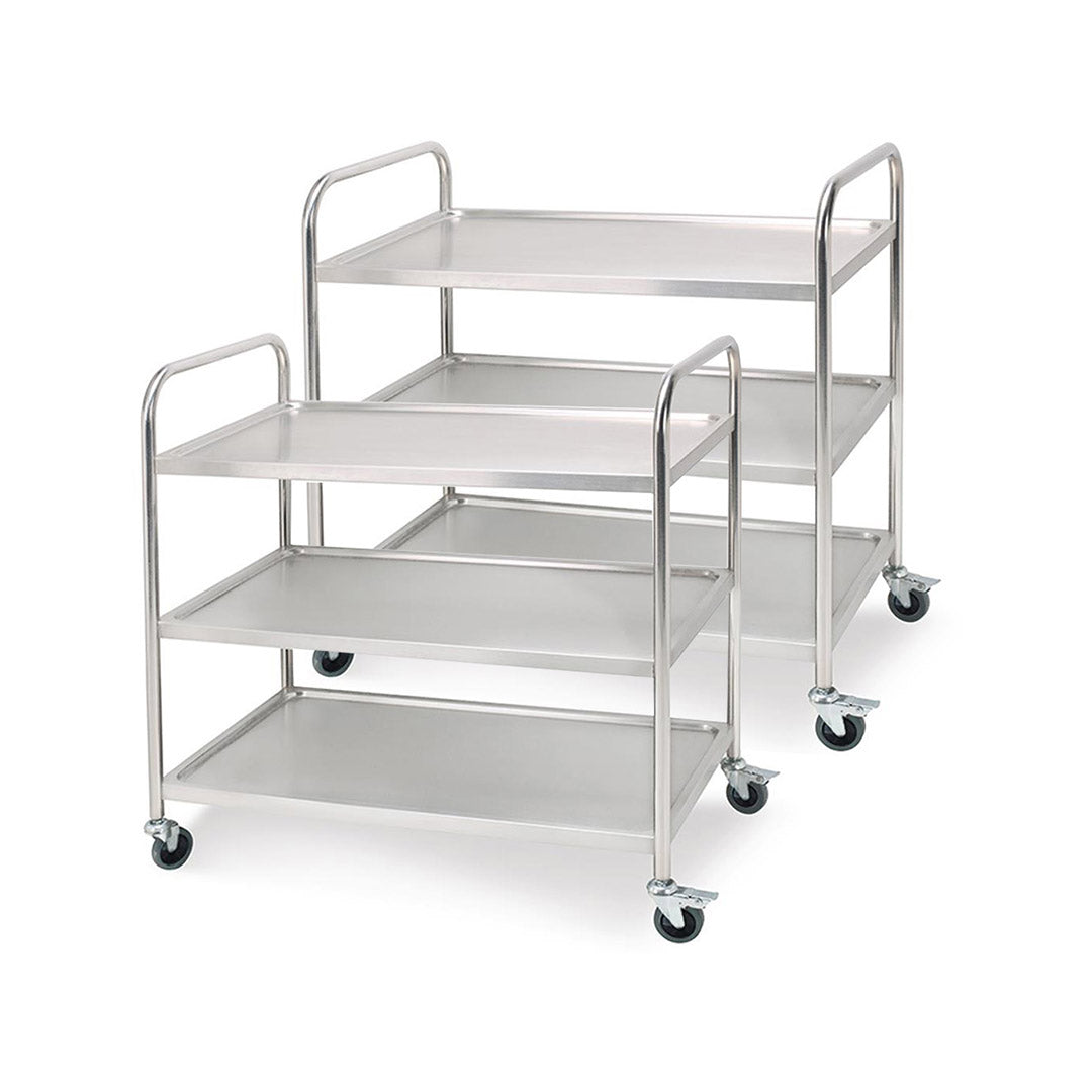 Soga 2 X 3 Tier 95x50x95cm Stainless Steel Kitchen Dinning Food Cart Trolley Utility Size Large