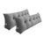 Soga 2 X 100cm Silver Triangular Wedge Bed Pillow Headboard Backrest Bedside Tatami Cushion Home Decor