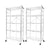 Soga 2 X 5 Tier Steel White Foldable Display Stand Multi Functional Shelves Portable Storage Organizer With Wheels