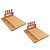 Soga 2 X 36cm Brown Rectangular Wood Cheese Board Charcuterie Serving Tray With Knife Set Countertop Decor