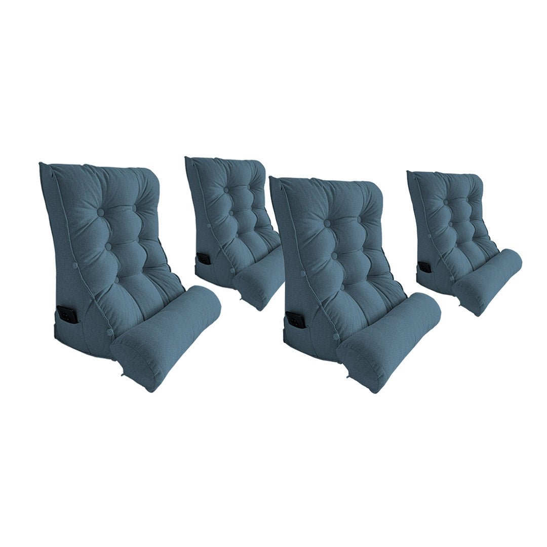 Soga 4 X 60cm Grey Triangular Wedge Lumbar Pillow Headboard Backrest Sofa Bed Cushion Home Decor