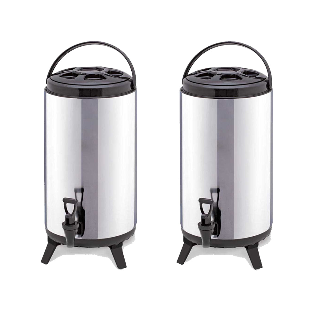2X 18L Portable Insulated Cold/Heat Coffee Tea Beer Barrel Brew Pot With Dispenser