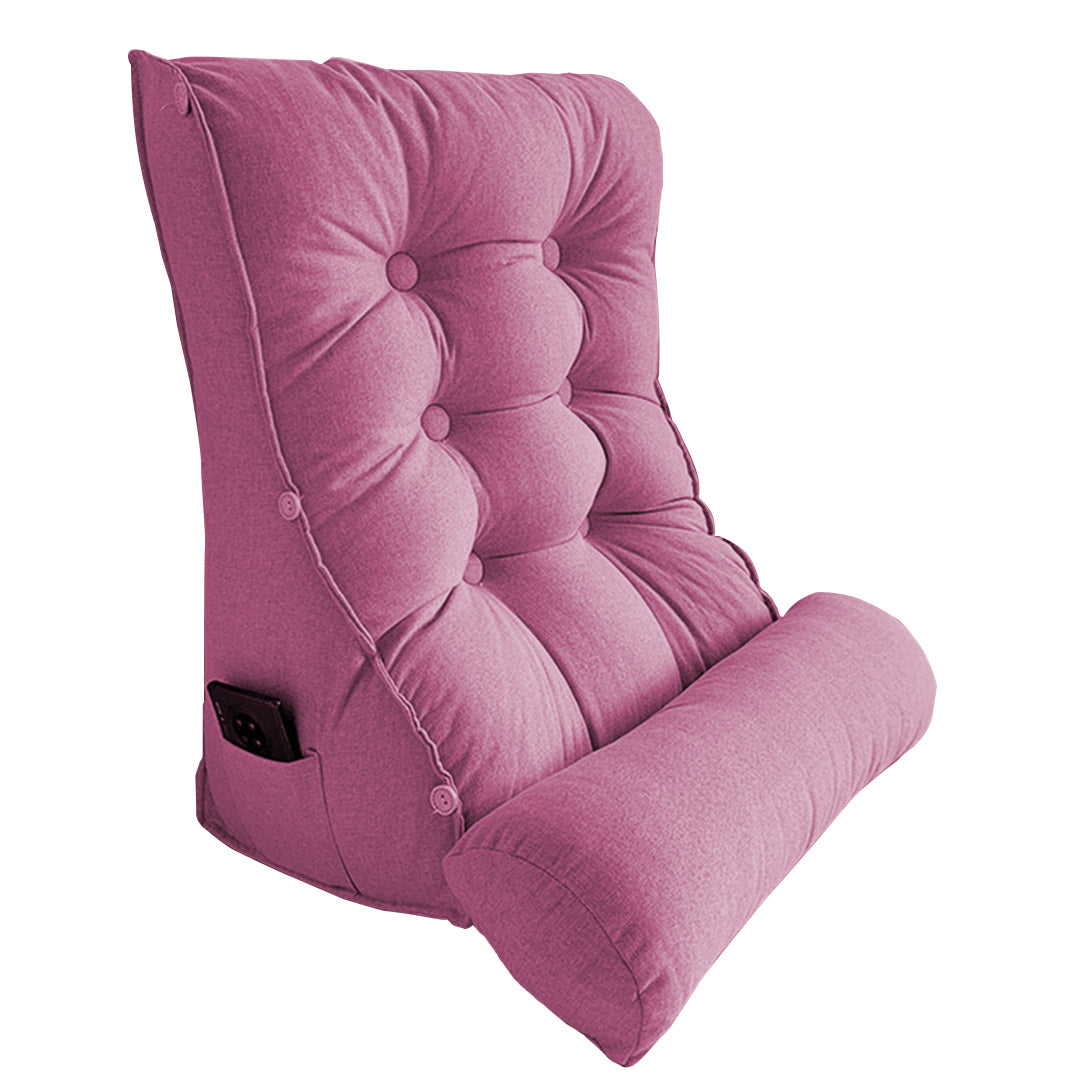 Soga 45cm Magenta Triangular Wedge Lumbar Pillow Headboard Backrest Sofa Bed Cushion Home Decor