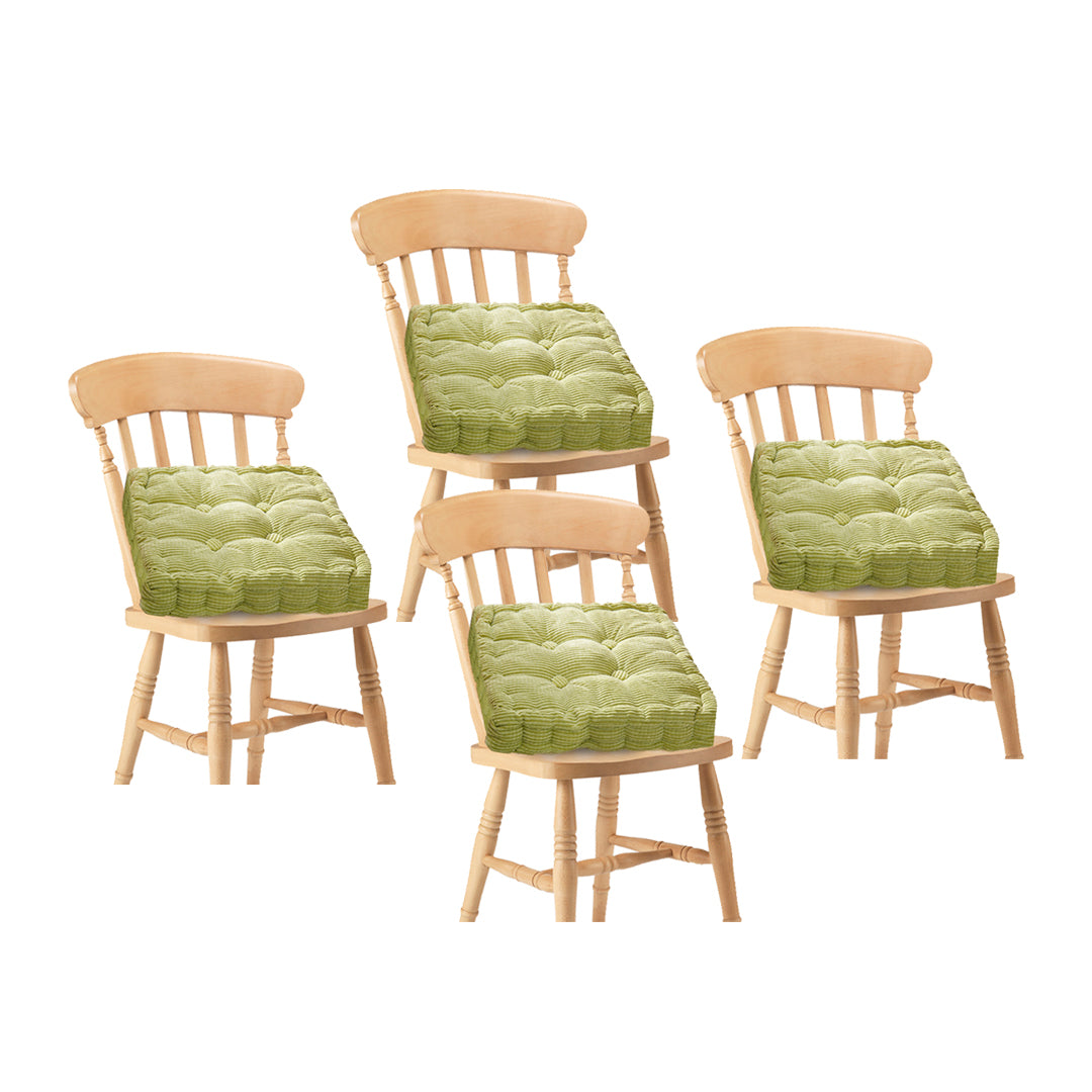 4X Green Square Cushion Soft Leaning Plush Backrest Throw Seat Pillow Home Office Sofa Decor