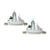 2X White 360 Degree Wall-Mounted Rotating Bathroom Organiser Corner Vanity Rack Toilet Adhesive Storage Shelf