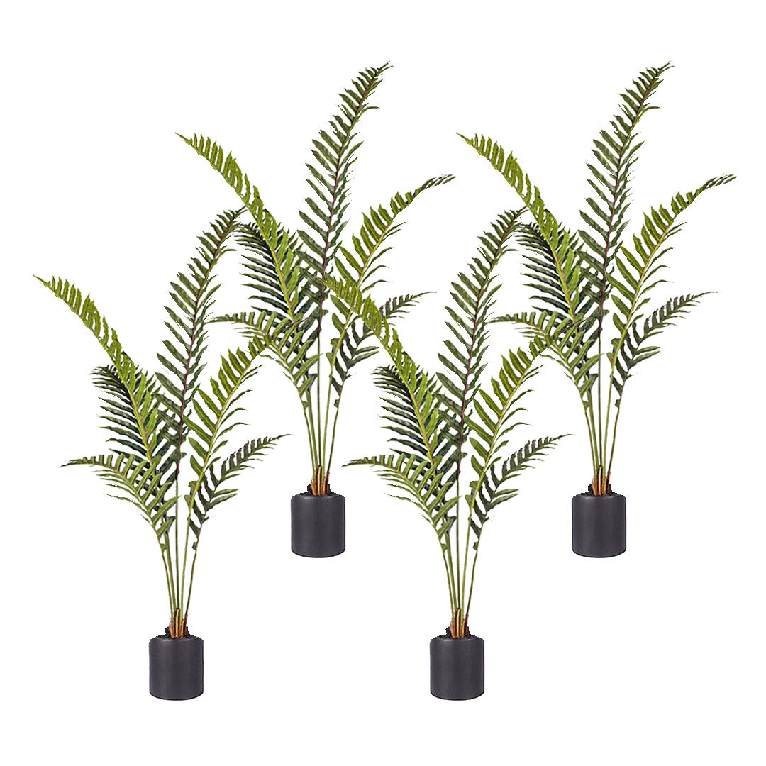 Soga 4 X 150cm Artificial Green Rogue Hares Foot Fern Tree Fake Tropical Indoor Plant Home Office Decor