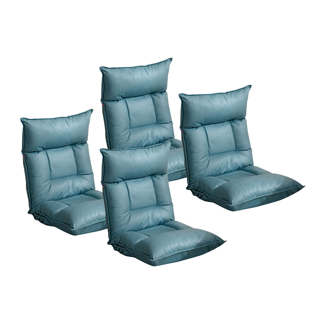 4X Green Lounge Recliner Lazy Sofa Bed Tatami Cushion Collapsible Backrest Seat Home Office Decor