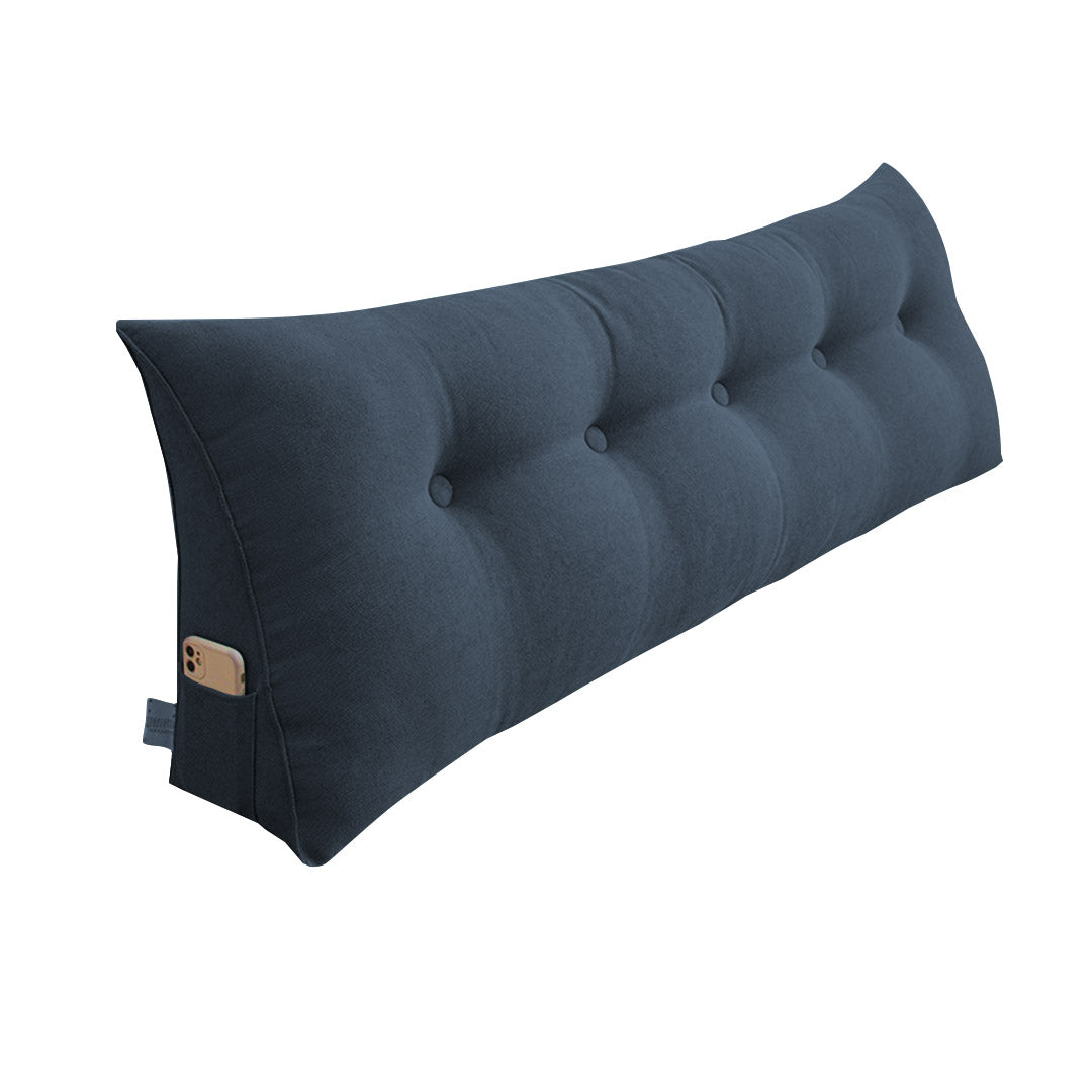 Soga 150cm Grey Triangular Wedge Bed Pillow Headboard Backrest Bedside Tatami Cushion Home Decor