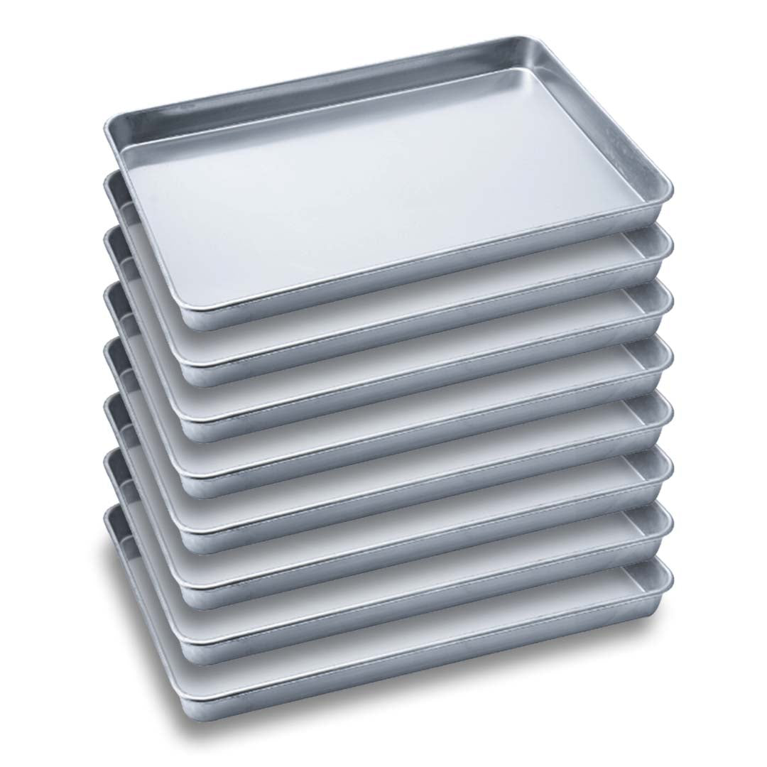 Soga 8 X Aluminium Oven Baking Pan Cooking Tray For Bakers Gastronorm 60*40*5cm