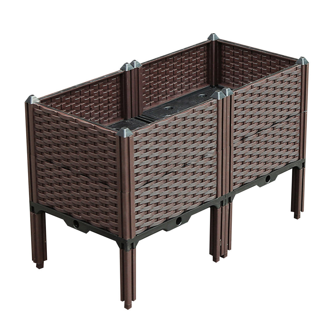 Soga 80cm Raised Planter Box Vegetable Herb Flower Outdoor Plastic Plants Garden Bed With Legs Deepen