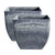 Soga 2 X 32cm Weathered Grey Square Resin Plant Flower Pot In Cement Pattern Planter Cachepot For Indoor Home Office