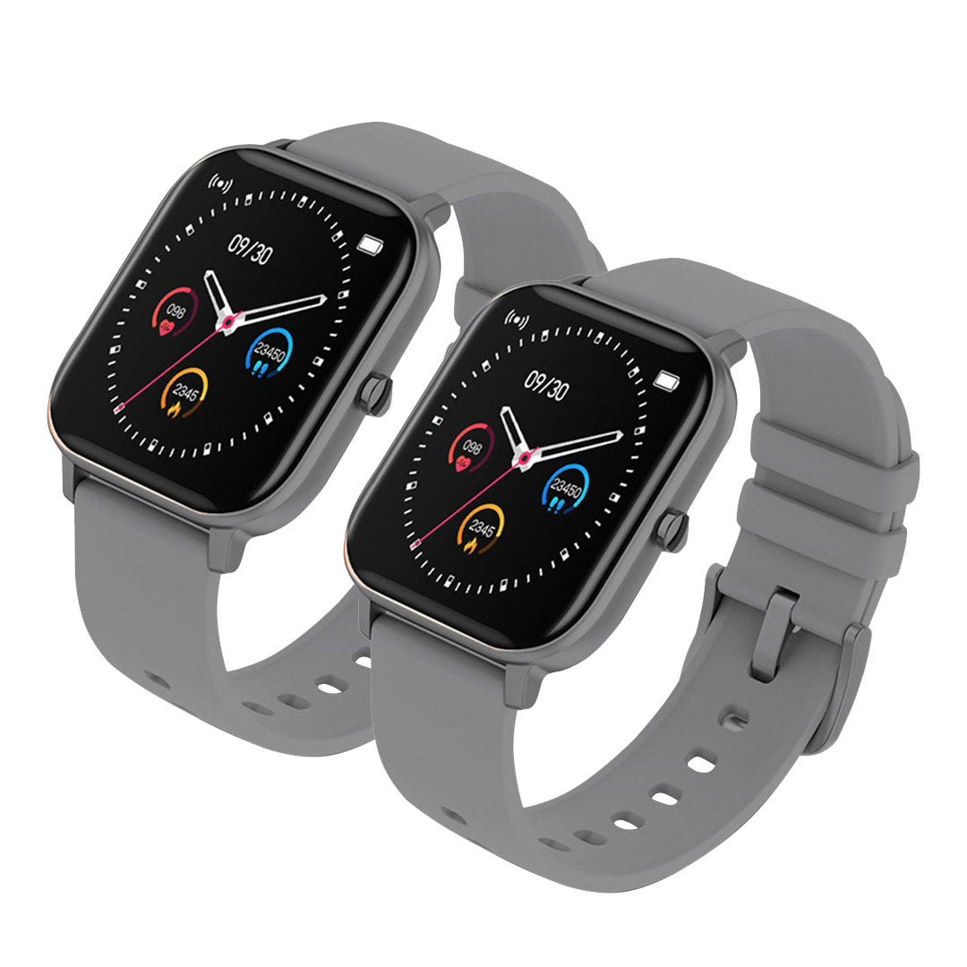 Soga 2 X Waterproof Fitness Smart Wrist Watch Heart Rate Monitor Tracker P8 Grey