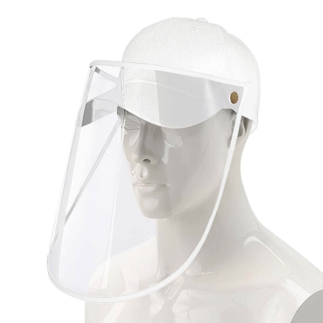 Outdoor Protection Hat Anti Fog Pollution Dust Protective Cap Full Face Hd Shield Cover Adult White