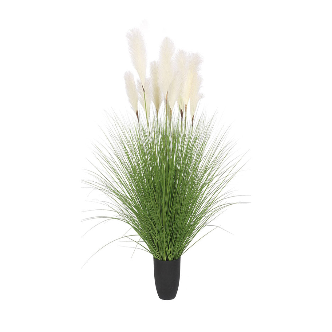 Soga 137cm Green Artificial Indoor Potted Bulrush Grass Tree Fake Plant Simulation Decorative