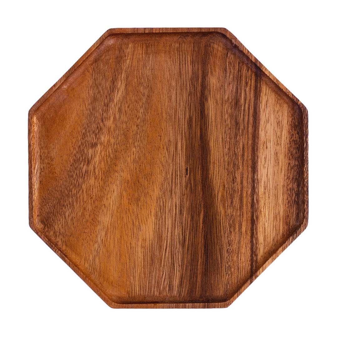 Soga 20cm Octagon Wooden Acacia Food Serving Tray Charcuterie Board Centerpiece Home Decor