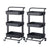 Soga 2 X 3 Tier Steel Black Movable Kitchen Cart Multi Functional Shelves Portable Storage Organizer With Wheels