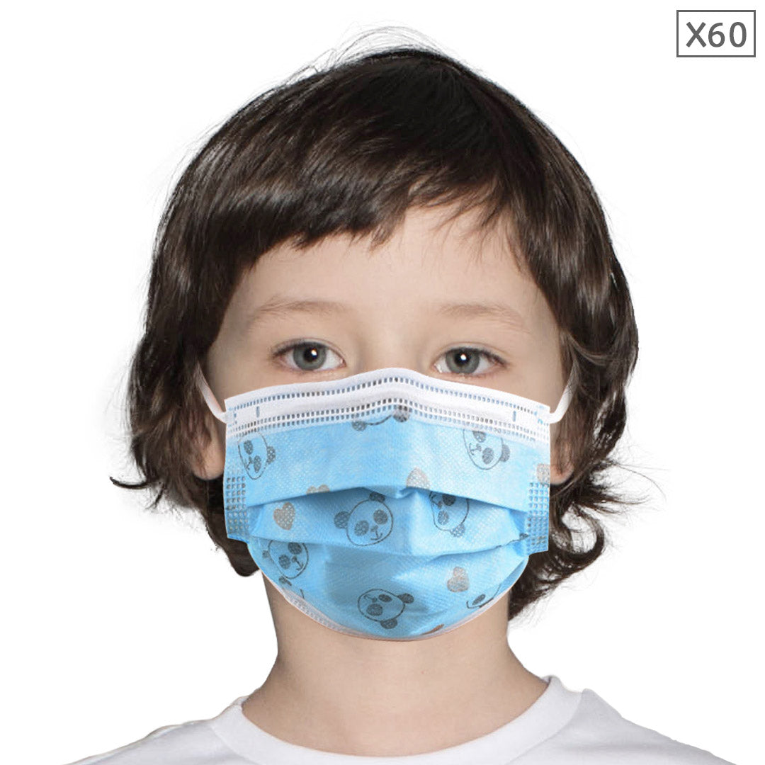 60 Pcs Anti Dust Filter Disposable Protective Sanitary Face Mask Kids