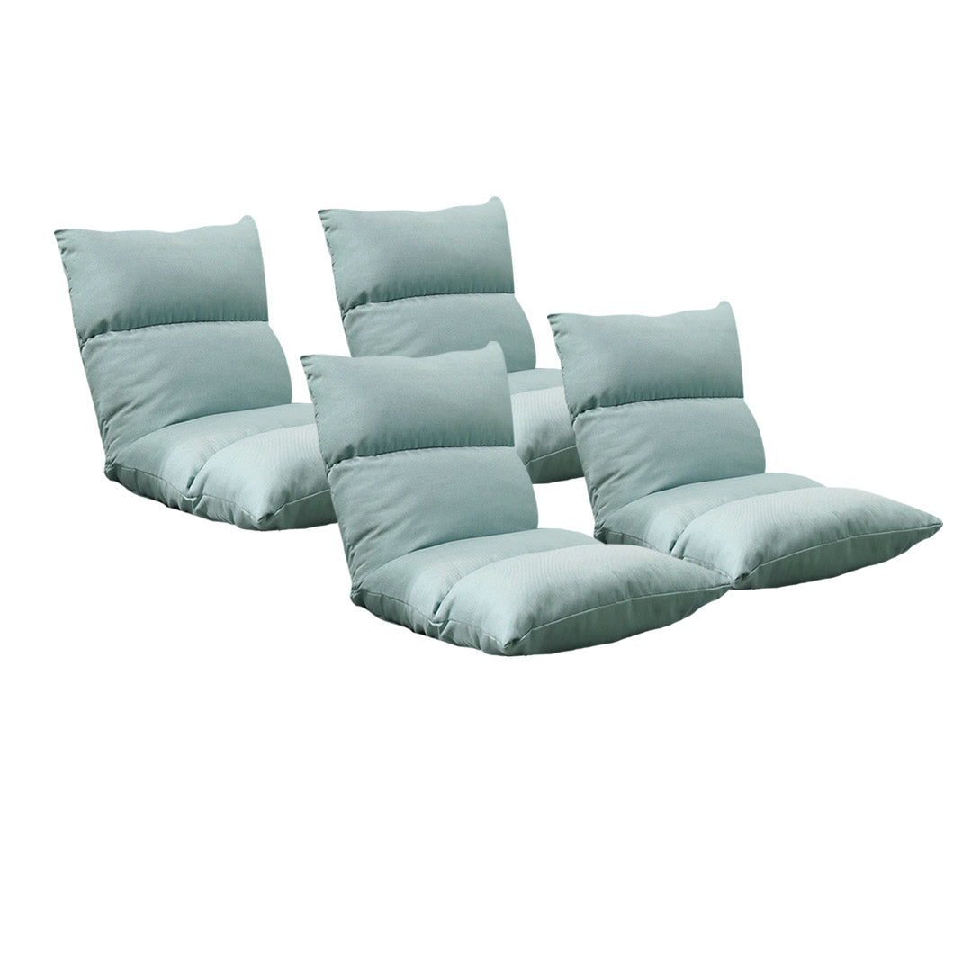 Soga 4 X Lounge Floor Recliner Adjustable Lazy Sofa Bed Folding Game Chair Mint Green