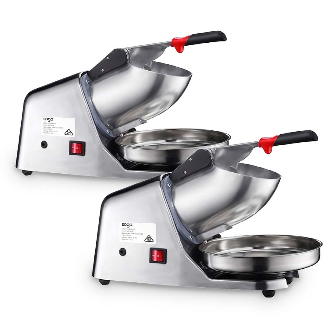 Soga 2 X Commercial 300 W Dual Blade Electric Ice Shaver Machine Smoothie Maker