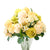 Soga 3pcs Artificial Silk With 15 Heads Flower Fake Rose Bouquet Table Decor White