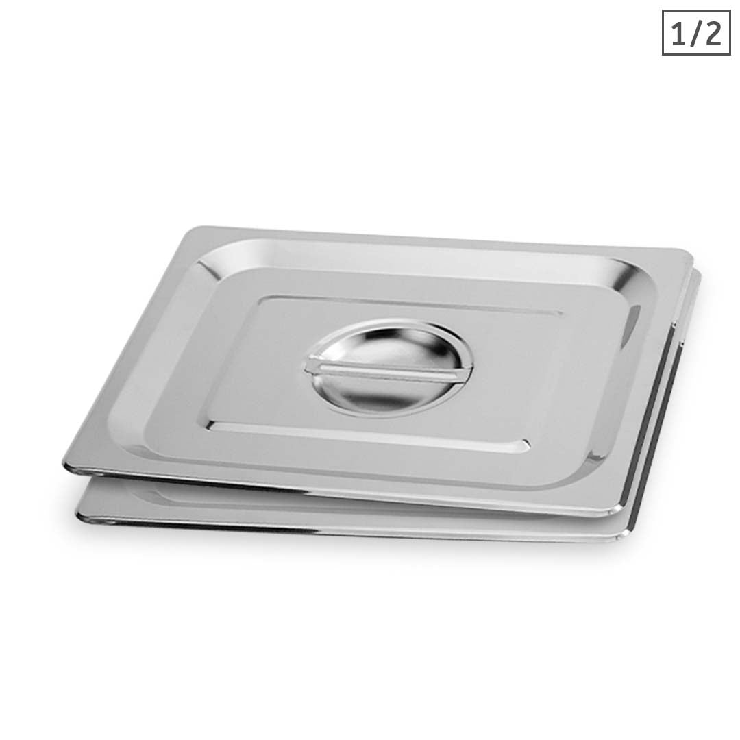 Soga 2 X Gastronorm Gn Pan Lid Full Size 1/2 Stainless Steel Tray Top Cover