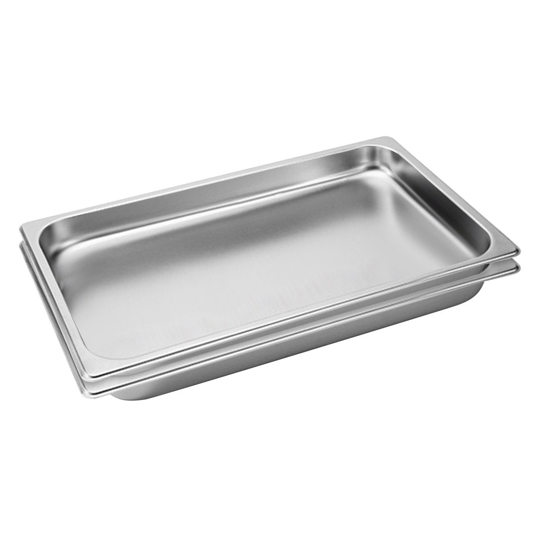 Soga 2 X Gastronorm Gn Pan Full Size 1/1 Gn Pan 4cm Deep Stainless Steel Tray