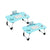 2X Blue Portable Bed Table Adjustable Foldable Bed Sofa Study Table Laptop Mini Desk with Notebook Stand Card Slot Holder Home Decor