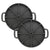 Soga 2 X 21.5 Cm Round Cast Iron Baking Wedge Pan Cornbread Cake 8 Slice Baking Dish With Handle