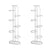 Soga 2 X 8 Tier 9 Pots White Round Metal Plant Rack Flowerpot Storage Display Stand Holder Home Garden Decor