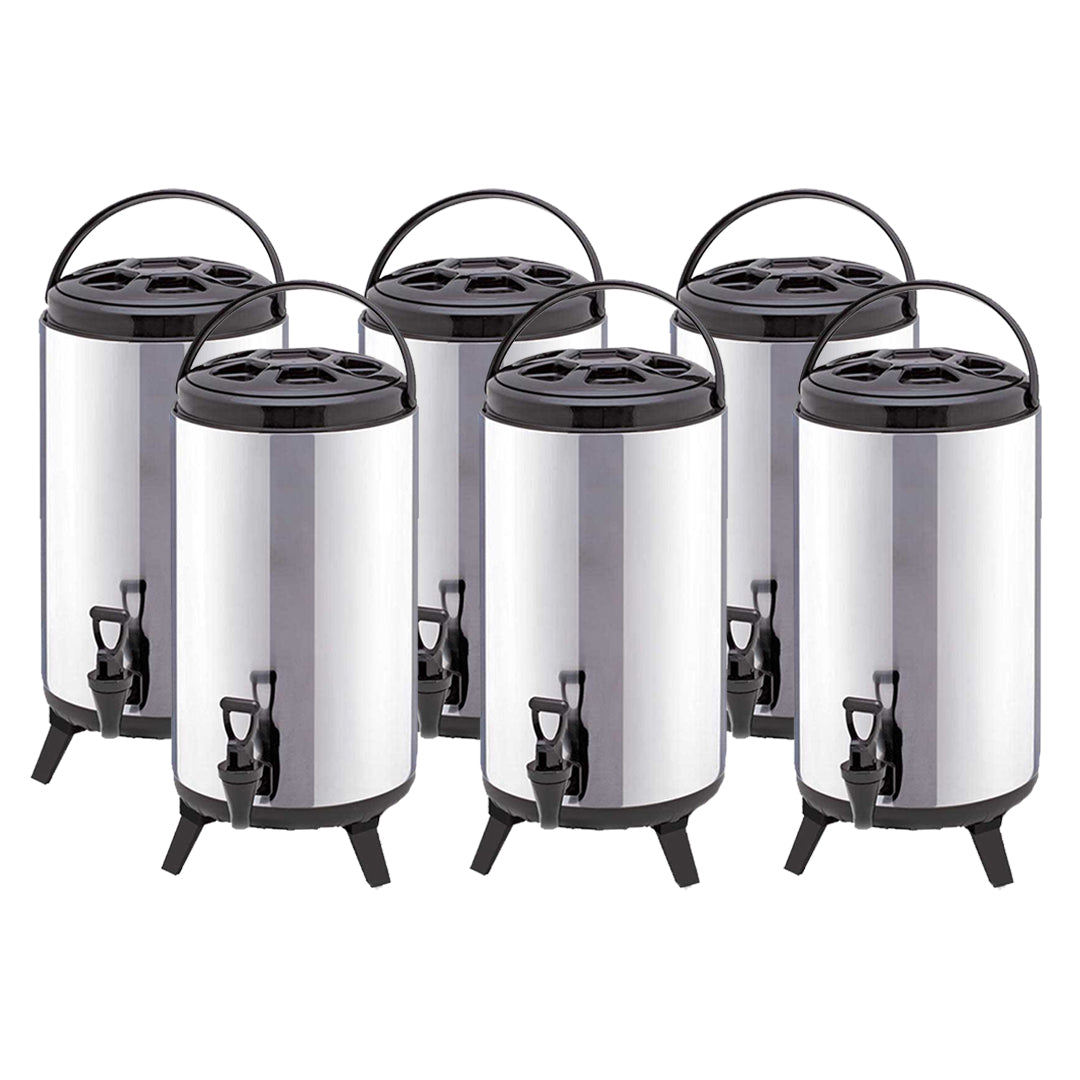 6X 14L Portable Insulated Cold/Heat Coffee Tea Beer Barrel Brew Pot With Dispenser