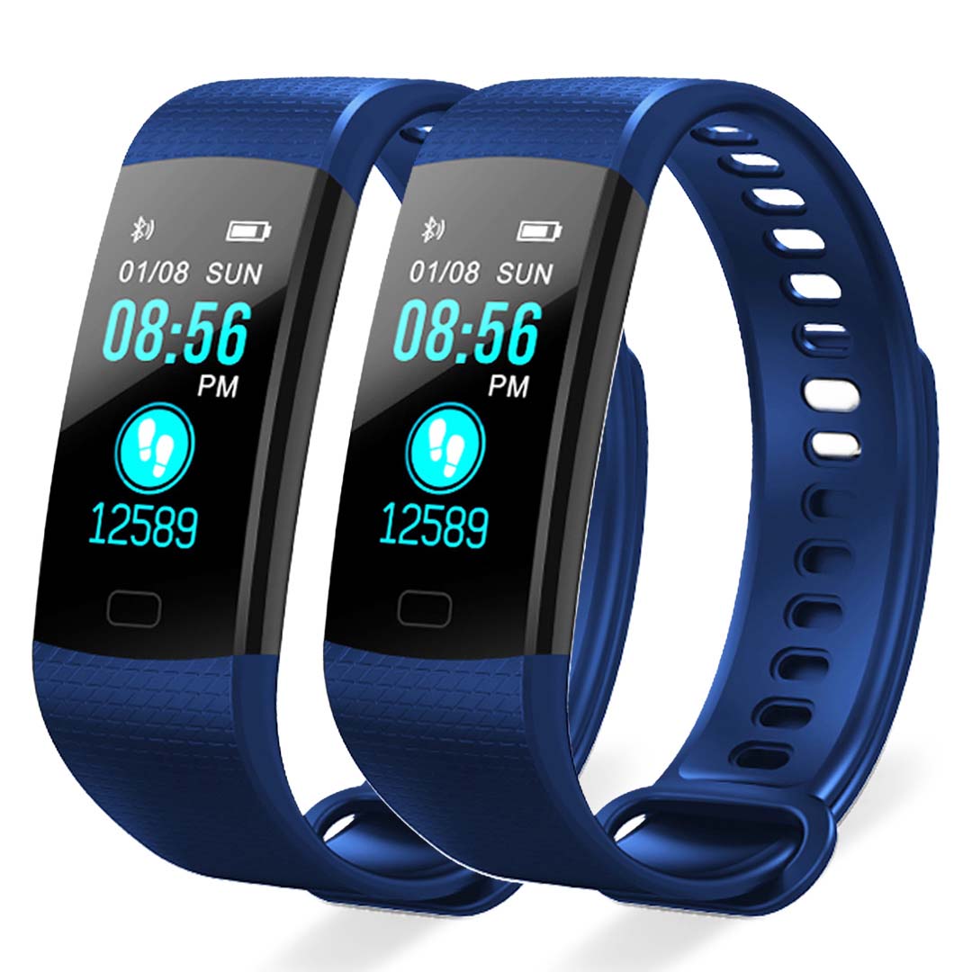 Soga 2 X Sport Smart Watch Health Fitness Wrist Band Bracelet Activity Tracker Blue