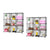 2X Black Portable 9-Cube Storage Organiser Foldable DIY Modular Grid Space Saving Shelf