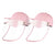 2 X Outdoor Protection Hat Anti Fog Pollution Dust Protective Cap Full Face Hd Shield Cover Kids Pink