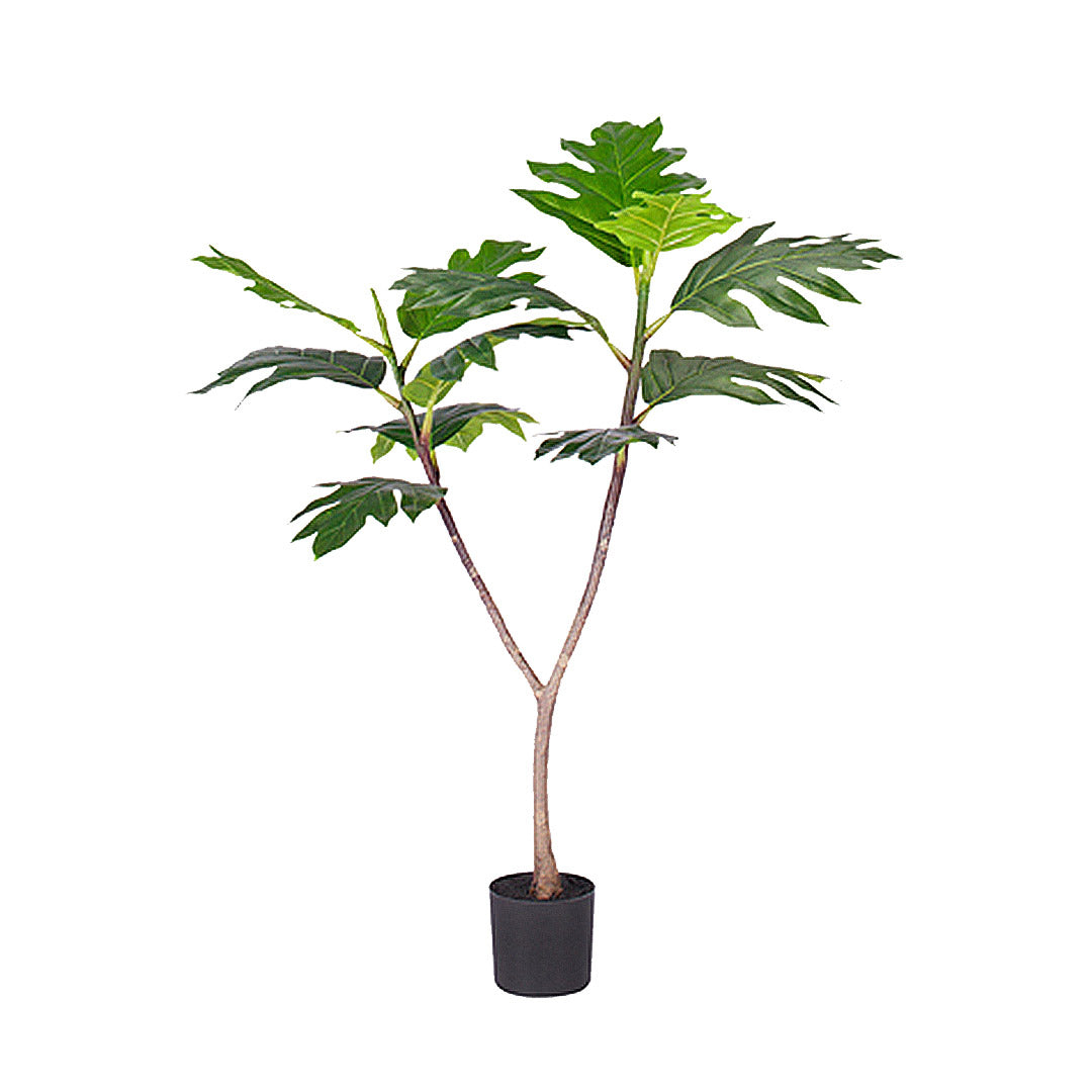 Soga 90cm Artificial Natural Green Split Leaf Philodendron Tree Fake Tropical Indoor Plant Home Office Decor