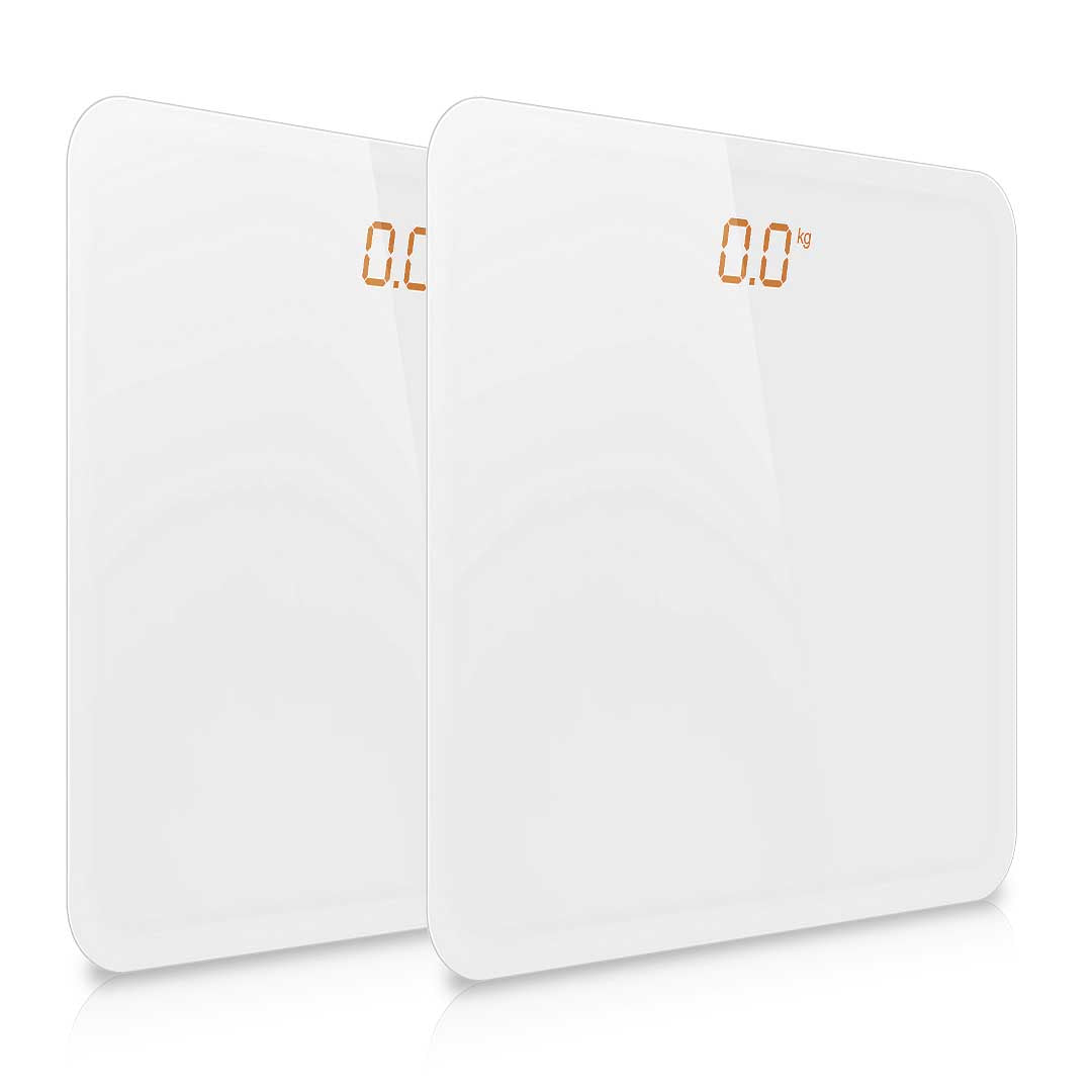 Soga 2 X 180kg Digital Fitness Weight Bathroom Gym Body Glass Lcd Electronic Scales White