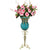 Soga 85cm Blue Glass Tall Floor Vase And 12pcs Pink Artificial Fake Flower Set